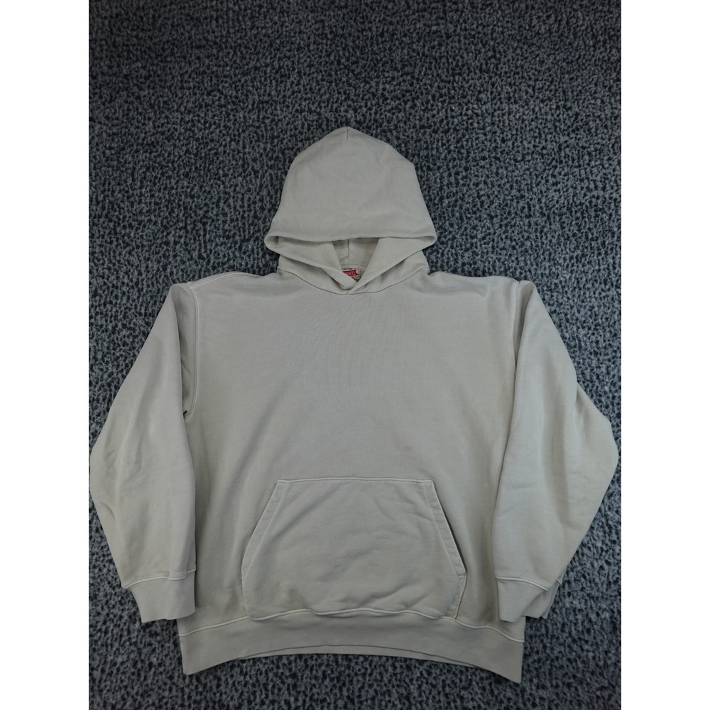 Madewell Hoodie Size L Beige Oversized Cotton Blend French Terry